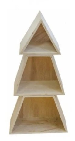 Chaks 10061, Sapin Noël Gigogne 3 Pièces En Bois 59,5cm