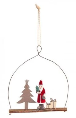 Chaks 10504, Suspension Père Noël Et Sapin 15cm