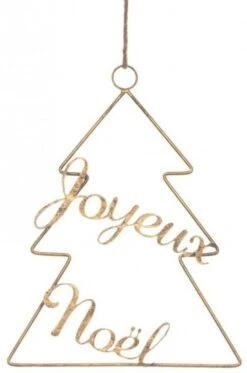 Chaks 13008, SAPIN En Métal Joyeux Noël Majestic 37cm à Suspendre