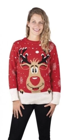 DESTOCKAGE, Pull De Noël Femme, Rouge