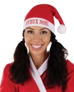P'TIT Clown Re19035 - Bonnet De Père Noël Brodé Joyeux Noël