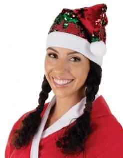 P'TIT Clown Re19422 - Bonnet De Père Noël Sequin Réversible