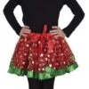 P'TIT Clown Re22368 - Tutu De Noël Paillettes Rouge Enfant