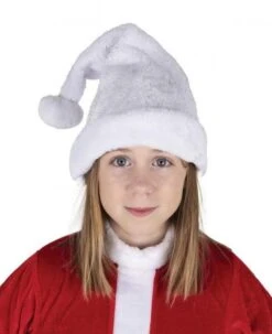 P'TIT Clown Re22379 - Bonnet De Père Noël Blanc à Filaments, Enfant
