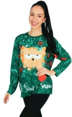 P'TIT Clown Re22784, T-shirt De Noël - Chat Sent Le Sapin Taille S/M