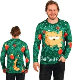 P'TIT Clown Re22784, T-shirt De Noël - Chat Sent Le Sapin Taille S/M -Xmas Deco Shop 22783 083102100 1541 13012023 1 1