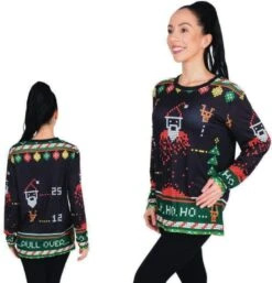 P'TIT Clown Re22791, T-shirt De Noël - Geek Pixel Art Taille L/XL -Xmas Deco Shop 227892 002087600 1541 13012023 1 1 1