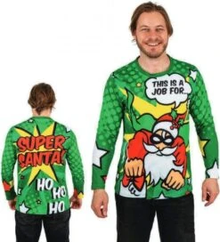 P'TIT Clown Re22793, T-shirt De Noël - Super Santa Claus Taille S/M -Xmas Deco Shop 22794 000590500 1541 13012023 1 1 1