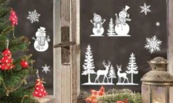 P'TIT Clown Re22882, Stickers De Noël Blancs Bonhomme De Neige Ou Renne