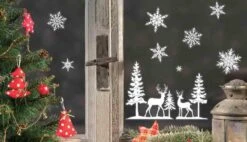 P'TIT Clown Re22882, Stickers De Noël Blancs Bonhomme De Neige Ou Renne -Xmas Deco Shop 22882 060666300 1543 13012023 1