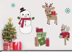 P'TIT Clown Re22883, Stickers De Noël Colorés Bonhomme De Neige Ou Père Noël -Xmas Deco Shop 228832 019998300 1542 13012023 1