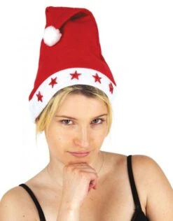 Party Pro 333281, Bonnet De Père Noël étoiles Lumineuses