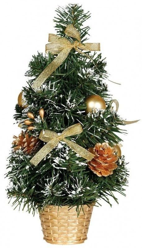 Petit Sapin De Noël Artificiel Enneigé 43179 Avec Décos OR, 40 Cm 3 Petit Sapin De Noël Artificiel Enneigé 43179 Avec Décos OR, 40 Cm