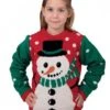 P'TIT Clown Re48112, Pull De Noël Enfant Vert Et Rouge Bonhomme De Neige, Taille 10/12 Ans -Xmas Deco Shop 48110 001910500 1241 11022020 1 1 1