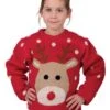 P'TIT Clown Re48130, Pull De Noël Enfant Rouge Avec Tête De Renne, Taille 4/6 Ans -Xmas Deco Shop 48130 033103700 1241 11022020 4