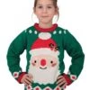 P'TIT Clown Re48136, Pull De Noël Enfant Vert Tête De Père Noël, Taille 4/6 Ans -Xmas Deco Shop 48136 012747100 1241 11022020 3