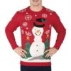 P'TIT Clown Re48181, Pull De Noël Adulte Rouge Avec Bonhomme De Neige, Taille M -Xmas Deco Shop 48180 082866800 1231 11022020 1 2