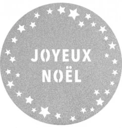 Chaks 12527-80, Lot 6 Sets De Table Paillettes Premium 34cm Joyeux Noël Etoiles, Argent