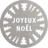 Chaks 12528-80, Lot 6 Sets De Table Paillettes Premium 34cm Joyeux Noël SAPINS, Argent -Xmas Deco Shop 6 sets de table paillettes premium argent joyeux noel sapins dia 34cm