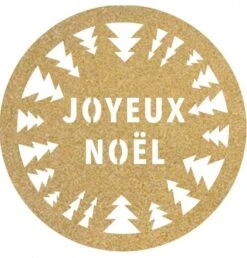 Chaks 12528-81, Lot 6 Sets De Table Paillettes Premium 34cm Joyeux Noël SAPINS, Or