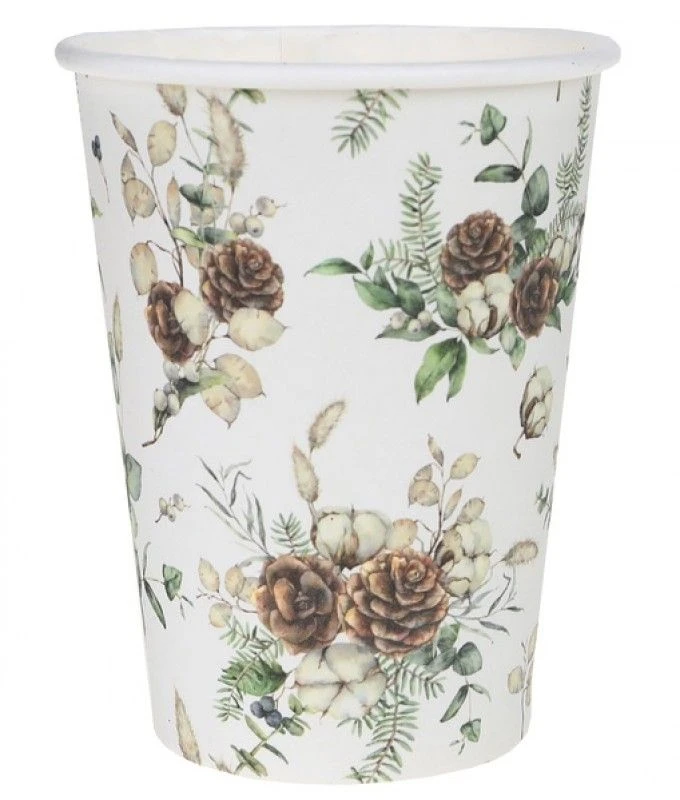 SANTEX 7696-10, Lot De 10 Gobelets Noël Hiver Végétal 3 SANTEX 7696-10, Lot De 10 Gobelets Noël Hiver Végétal