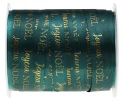 SANTEX 7766-10-10, Bolduc Joyeux Noël 10mm X 25 M Vert