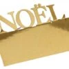 SANTEX 7809-3, Sachet De 4 Marque-places Rectangles NOËL, Or -Xmas Deco Shop 7809 3 or