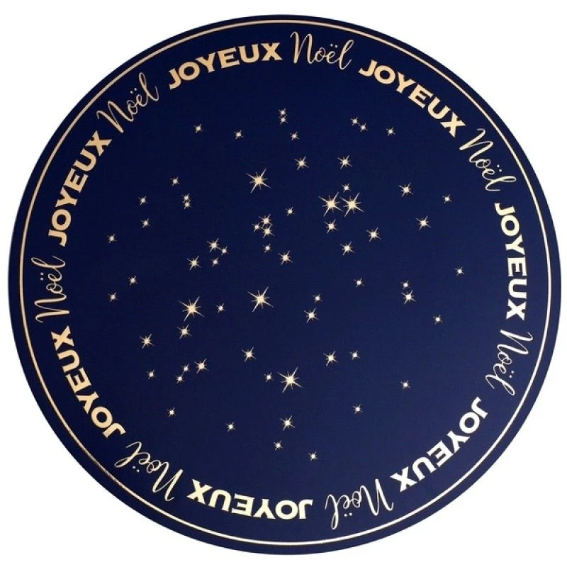 SANTEX 8098-37, Lot De 6 Sets De Table Joyeux Noël Chic Ronds 34cm, Marine 3 SANTEX 8098-37, Lot De 6 Sets De Table Joyeux Noël Chic Ronds 34cm, Marine