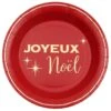 SANTEX 8106-7, Paquet De 10 Assiettes Joyeux Noël Chic, 22,5cm Rouge -Xmas Deco Shop 8106 7 rouge