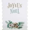 SANTEX 8137-10, Centre De Table Joyeux Noël Coton En Bois, Blanc/vert -Xmas Deco Shop 8137 10 vert