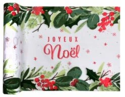 SANTEX 8185-7-30, Chemin De Table Noël Tradi 3m, Blanc/rouge