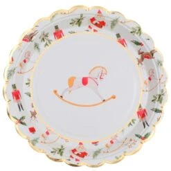 SANTEX 8217-99, Paquet De 10 Assiettes Noël Casse-Noisette Ø 22,5cm