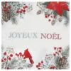 SANTEX 8233-7, Sachet De 10 Serviettes Poinsettia Noël 33x33cm, Blanc/rouge -Xmas Deco Shop 8233 7 rouge