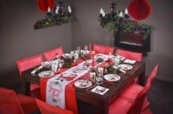 SANTEX 8277-99-30, Chemin De Table Joyeux Noël Père Noël 5m -Xmas Deco Shop 85 8278 3 1