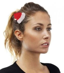 P'TIT Clown Re87100 - Set De Deux Barrettes Bonnet De Père Noël