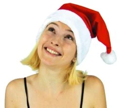 Party Pro 873643, Bonnet De Père Noël Luxe -Xmas Deco Shop 873643 2