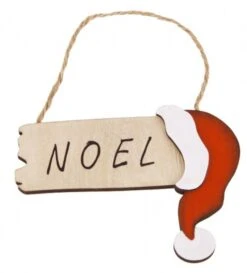 Chaks 90260, Petite Pancarte NOËL En Bois à Suspendre 11cm