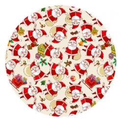 Chaks 90481, Sachet 20 Décos Carton Rondes 5cm, Avec Mini Pères Noël