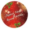 Chaks 90485, Sachet 20 Décos Carton Rondes 5cm Noël Et Nouvel An, Rouge