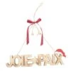 Chaks 90803, Pancarte JOIE, PAIX En Bois à Suspendre Pour Noël 25cm -Xmas Deco Shop 90803