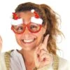 Party Pro 908203, Lunettes Noël TicToc Pailletées Rouges -Xmas Deco Shop 908203