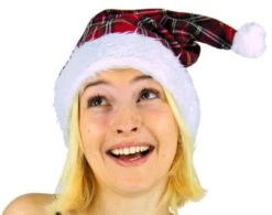 Party Pro 90821, Bonnet De Noël Tartan