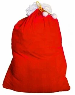 Party Pro 908232, Hotte Du Père Noël Rouge 60x100 Cm