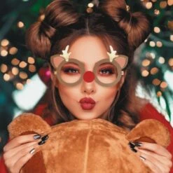 Party Pro 913508, Set De 8 Lunettes Rigolotes Pour Animer Table De Noël -Xmas Deco Shop 913508 3 1