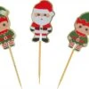 Party Pro 913509, Sachet De 10 Pics à Cocktail Père Noël Et Lutin -Xmas Deco Shop 913509
