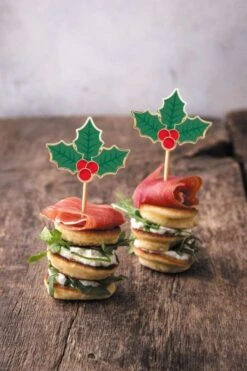 Party Pro 913509H, Sachet De 10 Pics à Cocktail Houx De Noël -Xmas Deco Shop 913509h l