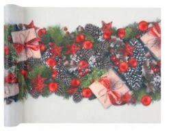 SANTEX 8281-7-30, Chemin De Table Noël Cadeaux Rouge 5m