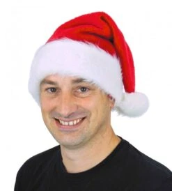 Party Pro 90819, Bonnet De Père Noël Peluche Luxe -Xmas Deco Shop bonnetlux 1