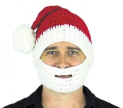 Party Pro 873990, Bonnet Et Barbe De Père Noël En Tricot