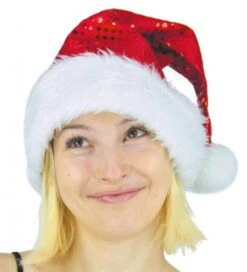 Party Pro 90820, Bonnet De Mère Noël Sequins Luxe